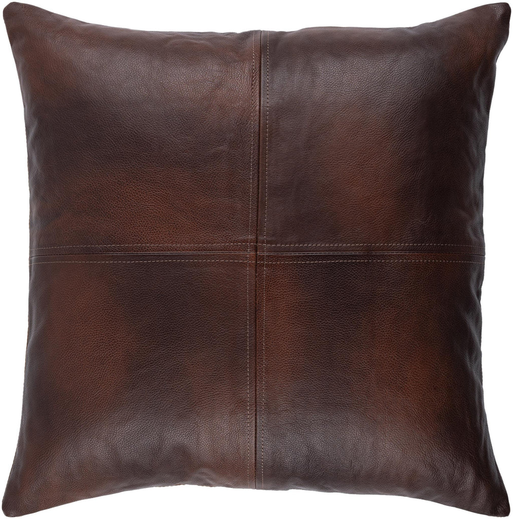 Surya Sheffield SFD-001 Dark Brown 18"H x 18"W Pillow Cover