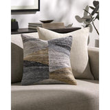 Surya Shinola SHL-001 Black Camel 20"H x 20"W Pillow Cover