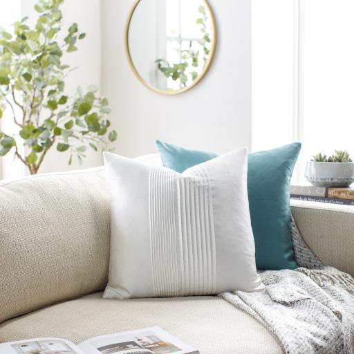 Surya Solid Pleated HH-017 22"H x 22"W Pillow Cover