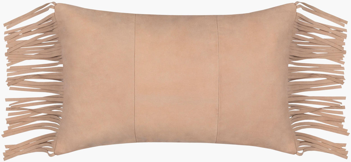 Surya Suede Fringe SFG-001 14"L x 22"W Pillow Cover