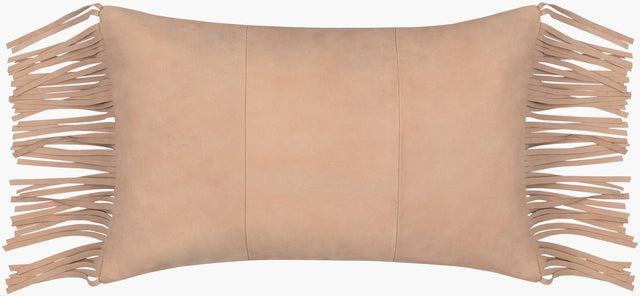 Surya Suede Fringe SFG-001 14"L x 22"W Pillow Cover