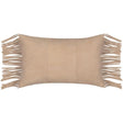 Surya Suede Fringe SFG-001 20"H x 20"W Pillow Cover