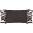 Surya Suede Fringe SFG-002 14"H x 22"W Pillow Cover