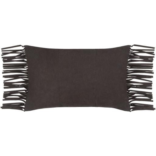 Surya Suede Fringe SFG-002 14"H x 22"W Pillow Cover