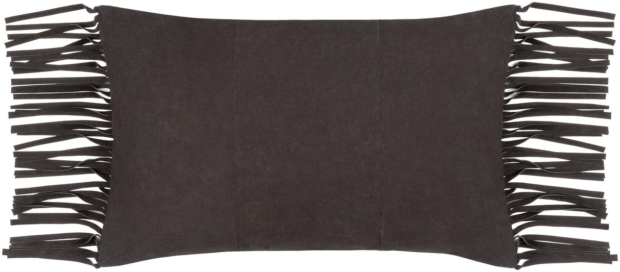 Surya Suede Fringe SFG-002 14"H x 22"W Pillow Cover