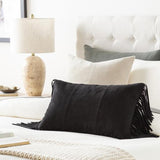 Surya Suede Fringe SFG-002 14"H x 22"W Pillow Cover