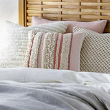 Surya Temara TMA-005 Black Light Beige 20"H x 20"W Pillow Cover