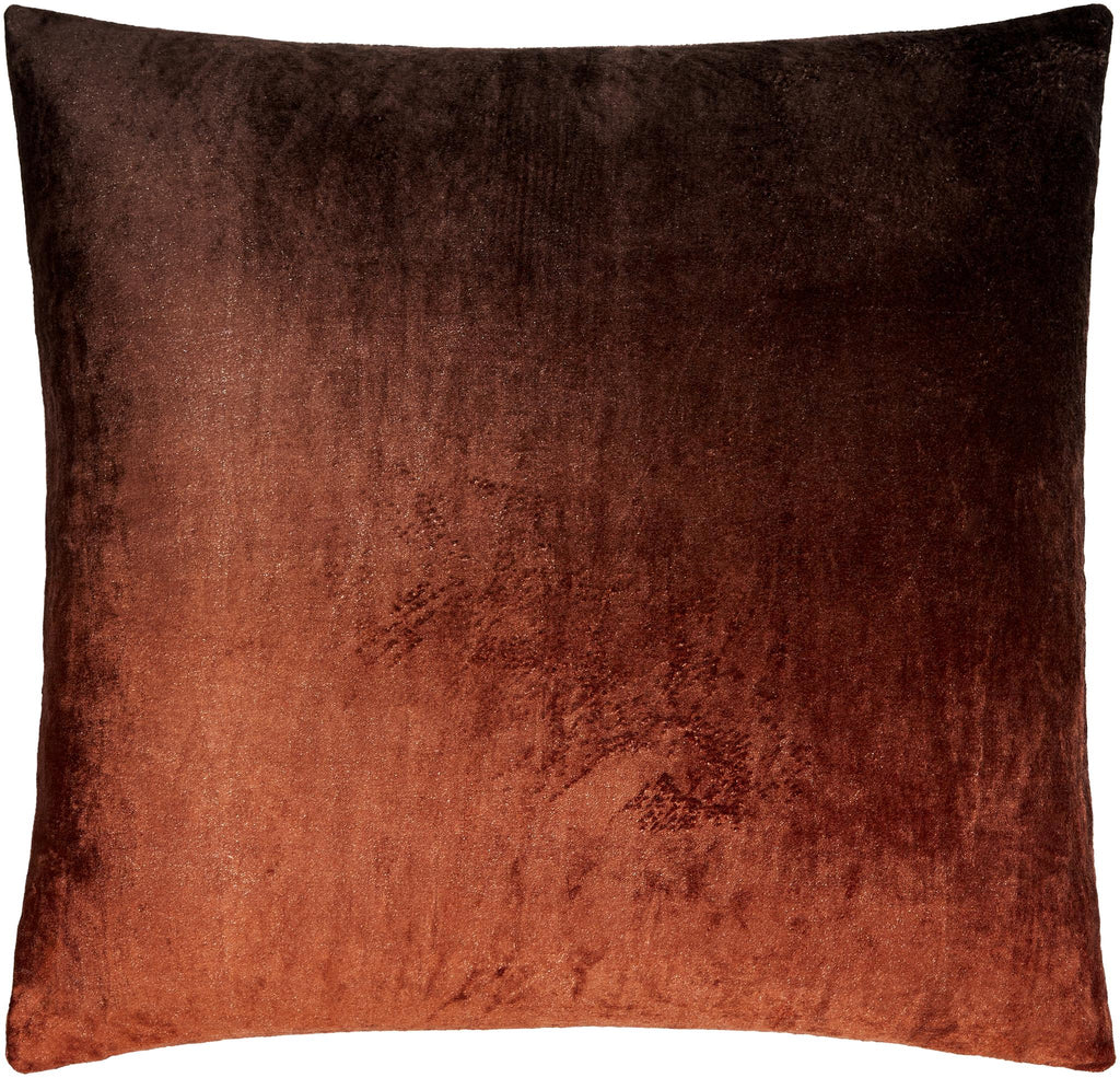 Surya Theodosia TOD-005 Brick Red Dark Brown 18"H x 18"W Pillow Cover