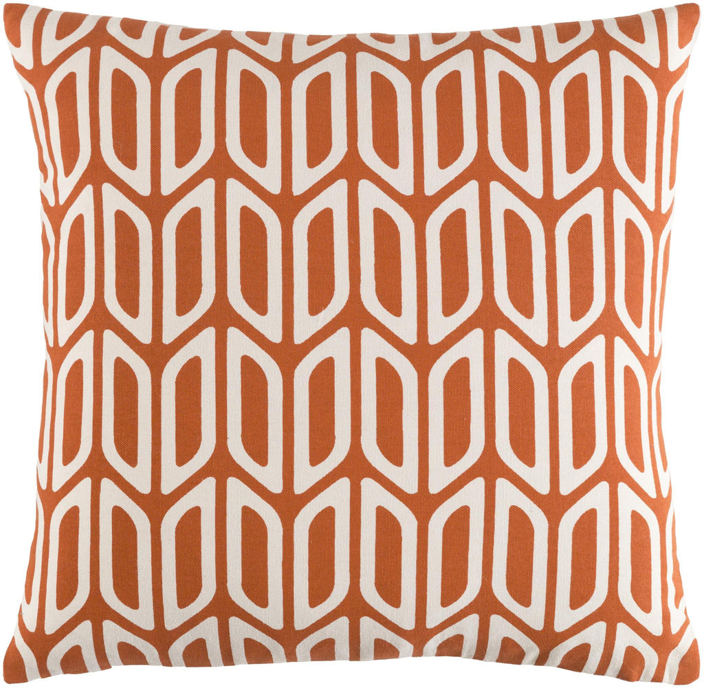 Surya Trudy TRUD-7133 Bright Orange Burnt Orange 18"H x 18"W Pillow Cover