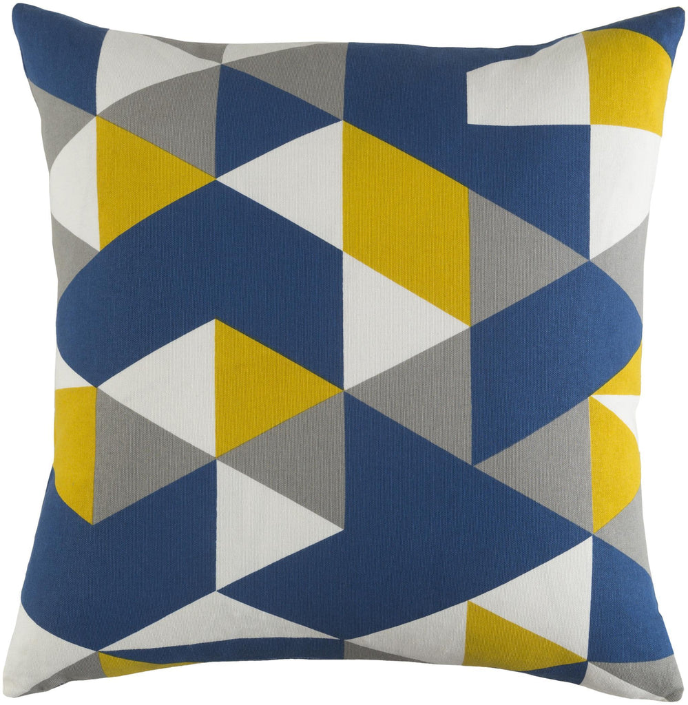 Surya Trudy TRUD-7145 Bright Blue Bright Yellow 18"H x 18"W Pillow Cover