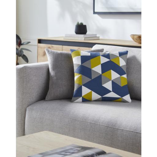 Surya Trudy TRUD-7145 Bright Blue Bright Yellow 18"H x 18"W Pillow Cover