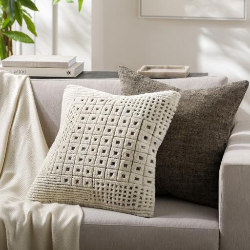 Surya Tunisia TUI-002 Ivory 18"H x 18"W Pillow Cover