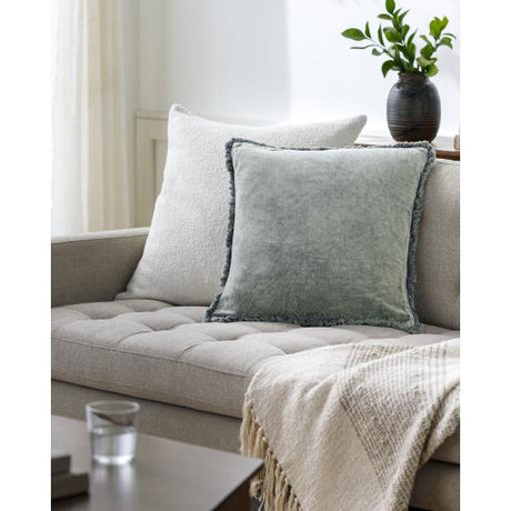 Surya Washed Cotton Velvet WCV-003 22"H x 22"W Pillow Cover