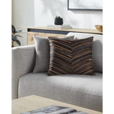 Surya Zander ZND-005 Black Caramel 20"H x 20"W Pillow Cover