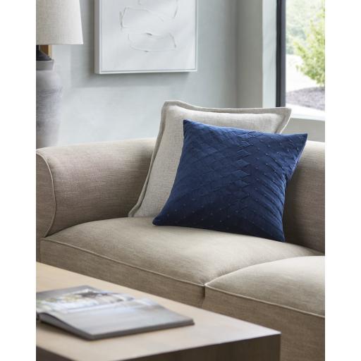 Surya Aviana AVA-002 Dark Blue Navy 22"H x 22"W Pillow Kit