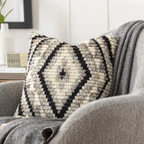 Surya Benisouk BES-003 Black Cream 22"H x 22"W Pillow Kit