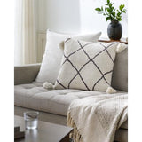 Surya Braith BRH-002 Charcoal Cream 20"H x 20"W Pillow Kit