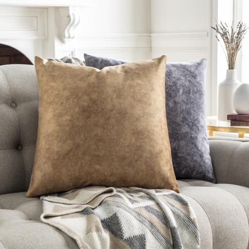 Surya Collins OIS-005 Beige Medium Brown 20"H x 20"W Pillow Kit