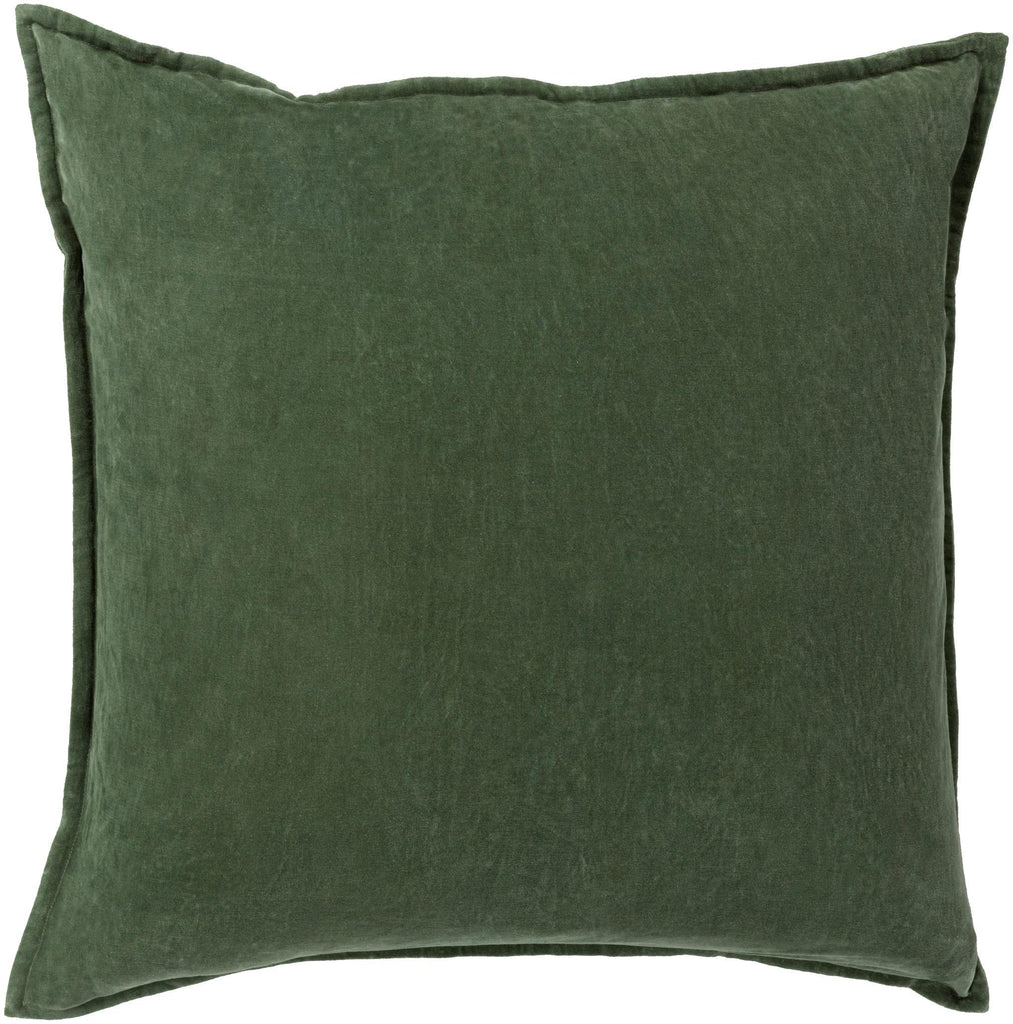 Surya Cotton Velvet CV-008 Medium Green 18"H x 18"W Pillow Kit