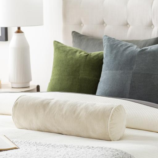 Surya Cotton Velvet CV-051 Oatmeal 7"H x 21"W Pillow Kit