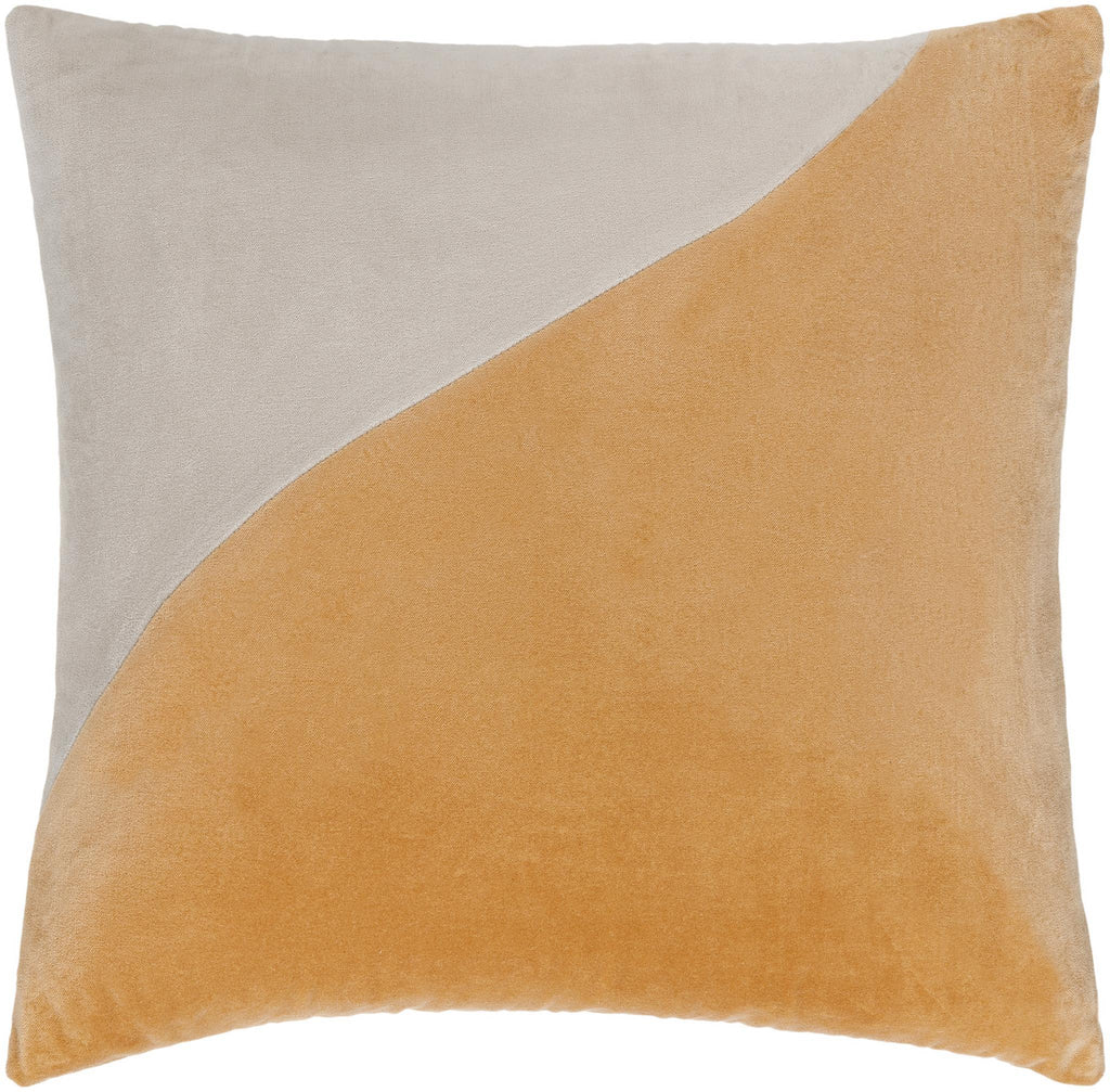 Surya Cotton Velvet CV-069 Camel Wheat 18"H x 18"W Pillow Kit