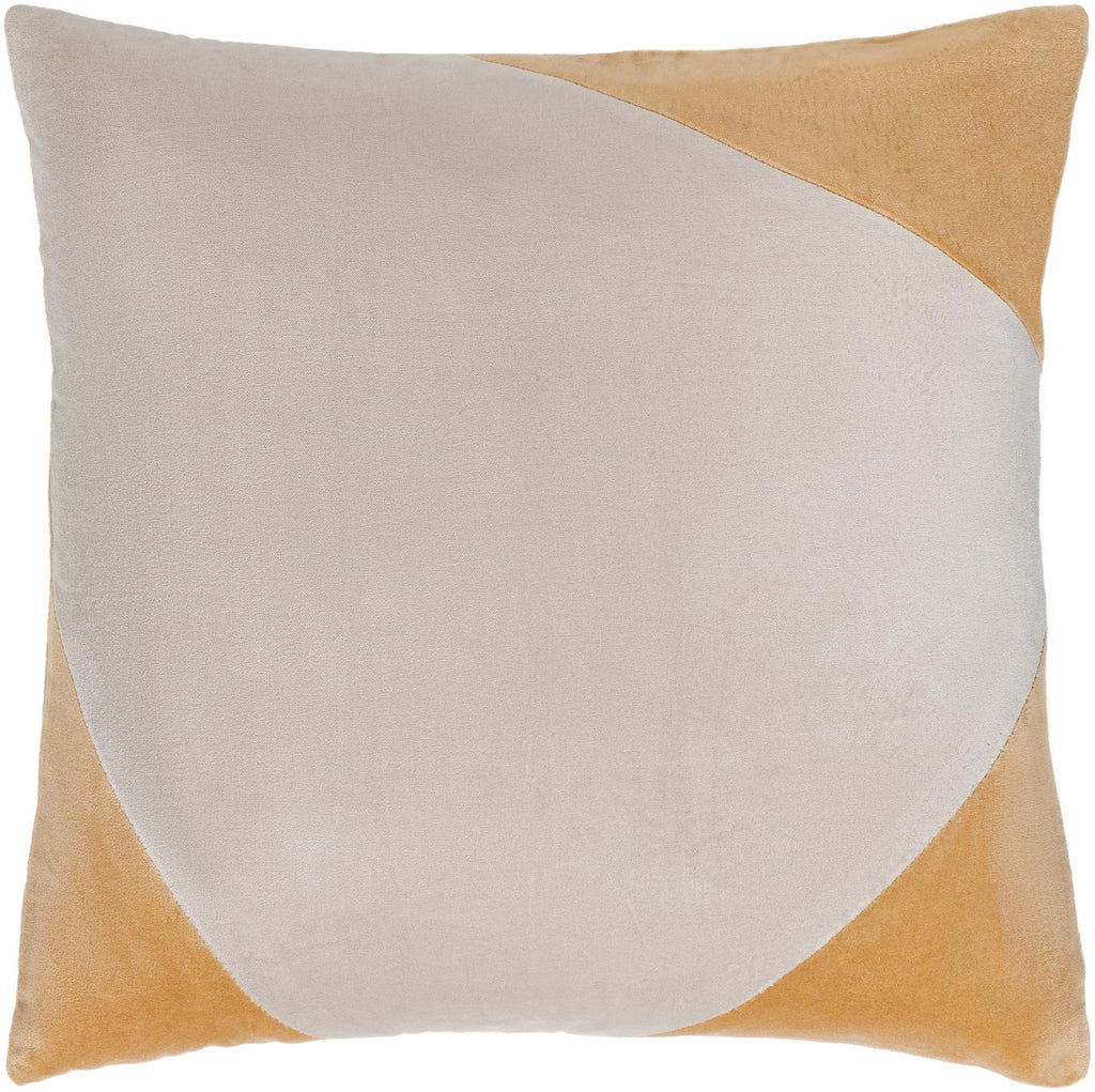 Surya Cotton Velvet CV-078 Camel Wheat 18"H x 18"W Pillow Kit