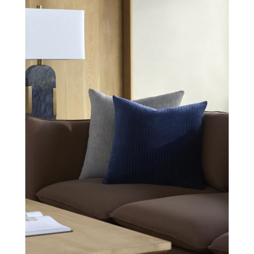Surya Cotton Velvet Stripes CV-086 18"H x 18"W Pillow Kit
