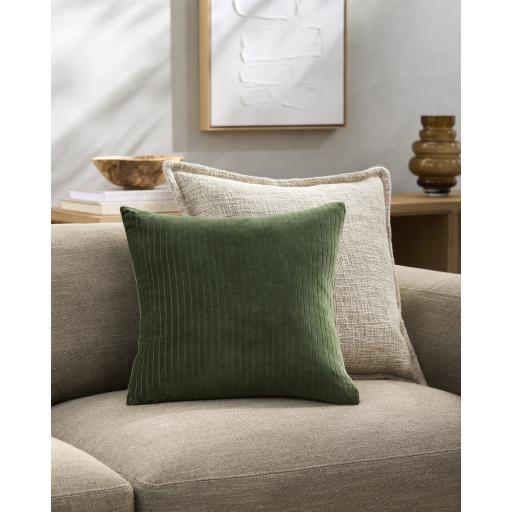 Surya Cotton Velvet Stripes CV-090 18"H x 18"W Pillow Kit