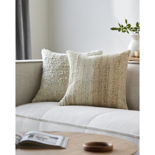 Surya Deccan Traps DTP-007 Beige Medium Gray 18"H x 18"W Pillow Kit