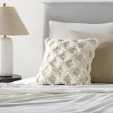 Surya Edric EDR-001 Ivory Light Beige 20"H x 20"W Pillow Kit