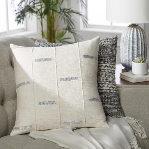 Surya Ekon EON-001 Cream Light Beige 18"H x 18"W Pillow Kit