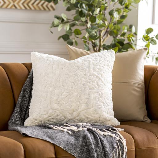 Surya Frisco FSC-001 White 20"H x 20"W Pillow Kit