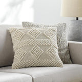 Surya Hygge HYG-003 Ivory White 20"H x 20"W Pillow Kit