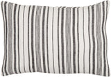Surya Linen Stripe Buttoned LNB-002 20"H x 20"W Pillow Kit