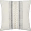 Surya Linen Stripe Embellished LSP-001 22"H x 22"W Pillow Kit