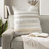 Surya Lorens LNS-004 Ivory Light Slate 20"H x 20"W Pillow Kit