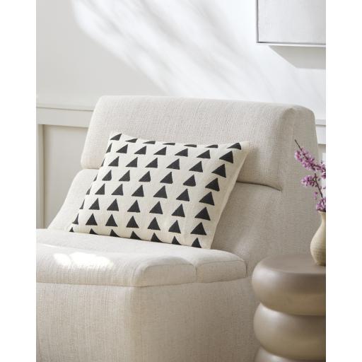 Surya Malian MAA-002 Black Cream 20"H x 20"W Pillow Kit