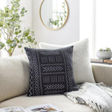 Surya Malian MAA-009 Black Cream 18"H x 18"W Pillow Kit