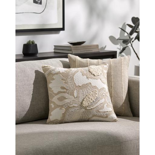 Surya Maricopa MCP-003 Beige Cream 20"H x 20"W Pillow Kit