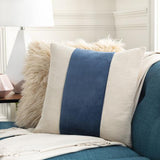 Surya Moza MZA-003 Light Beige Navy 20"H x 20"W Pillow Kit