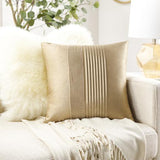 Surya Solid Pleated HH-019 18"H x 18"W Pillow Kit