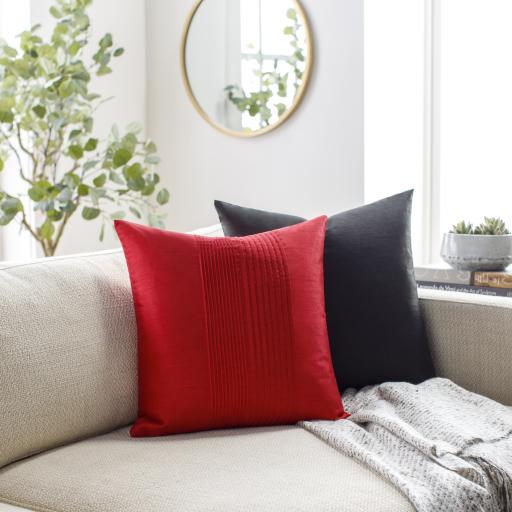 Surya Solid Pleated HH-025 22"H x 22"W Pillow Kit