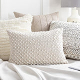 Surya Valin VLN-002 Cream Oatmeal 13"H x 20"W Pillow Kit