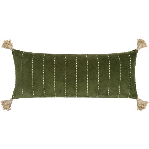 Surya Velvet Kantha VKH-002 13"H x 36"W Pillow Kit