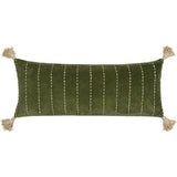 Surya Velvet Kantha VKH-002 13"H x 36"W Pillow Kit