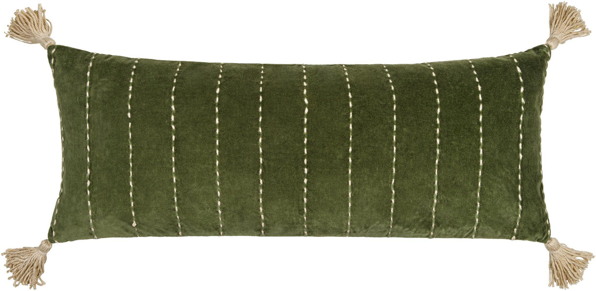 Surya Velvet Kantha VKH-002 13"H x 36"W Pillow Kit