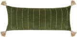 Surya Velvet Kantha VKH-002 13"H x 36"W Pillow Kit