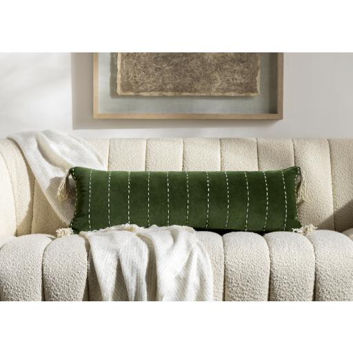 Surya Velvet Kantha VKH-002 13"H x 36"W Pillow Kit