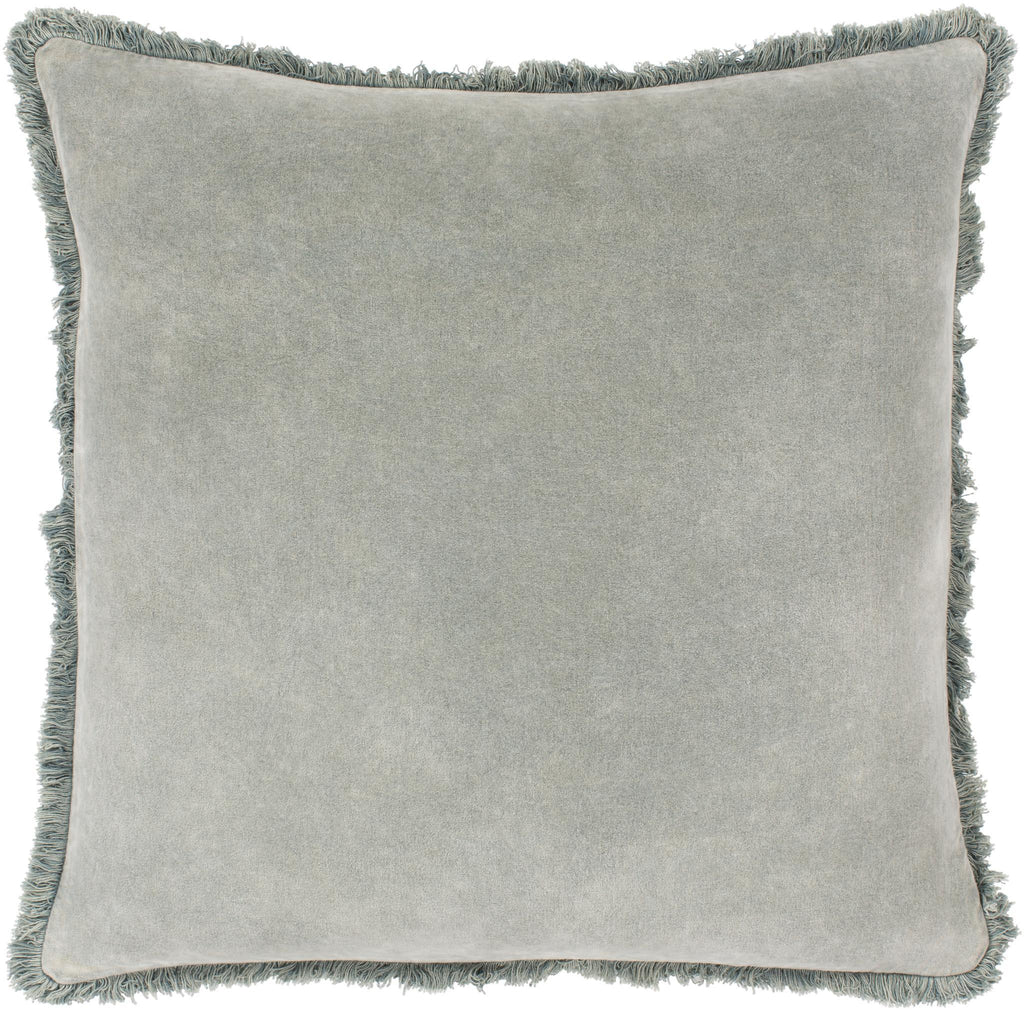 Surya Washed Cotton Velvet WCV-005 Sage 18"H x 18"W Pillow Kit