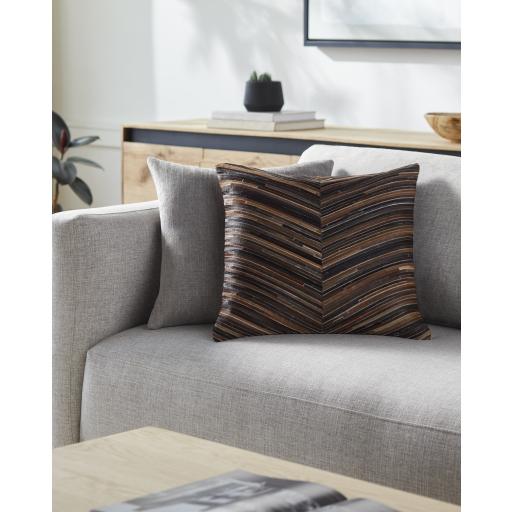 Surya Zander ZND-005 Black Caramel 20"H x 20"W Pillow Kit